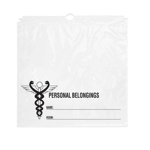 Custom Printed Medical Stock Design Cotton Cord Drawstring Plastic Bag (20"x20"x4") - Flexo Ink - 12CC2020SD-FI